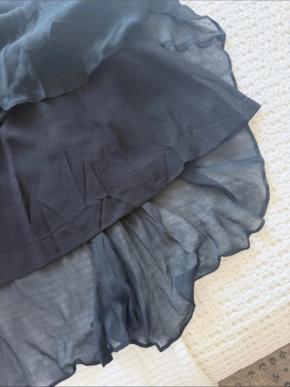 J. Crew Black Flared Midi Skirt